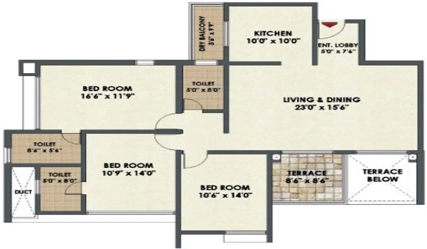 Featured Image of Ramky One Odyssey 3.5 BHK Floor Plan